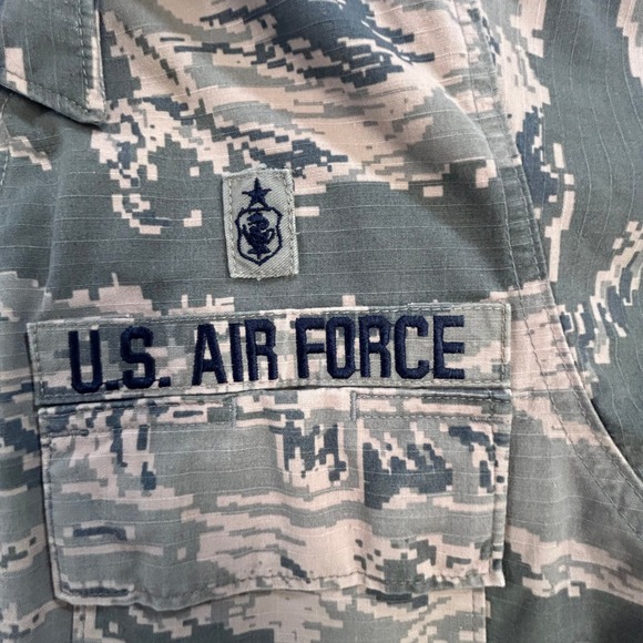 US Air Force ABU Utility Jacket Womens 8R Camo Digital Tiger Stripe Military - Picture 3 of 9